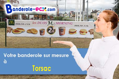 A Torsac (Charente/16410) recevez votre banderole personnalisée