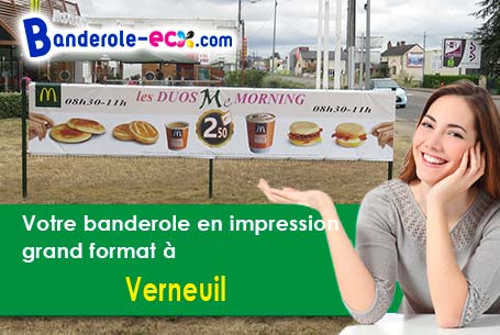 Recevez votre banderole pas cher à Verneuil (Charente/16310)