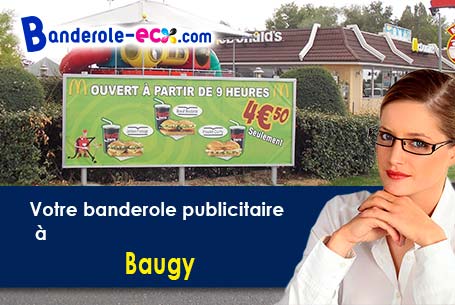 A Baugy (Cher/18800) impression de banderole publicitaire