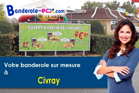 Recevez votre banderole personnalisée à Civray (Cher/18290)