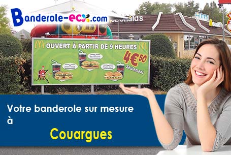 A Couargues (Cher/18300) impression de banderole publicitaire