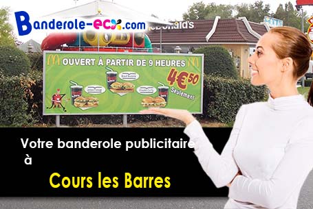 Impression de banderole pas cher à Cours-les-Barres (Cher/18320)