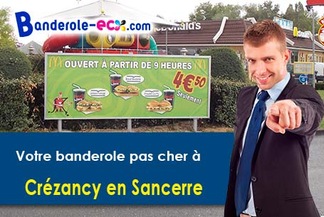 A Crézancy-en-Sancerre (Cher/18300) impression de banderole publicitaire