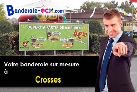 A Crosses (Cher/18340) impression de banderole publicitaire