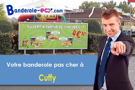 A Cuffy (Cher/18150) impression de banderole publicitaire