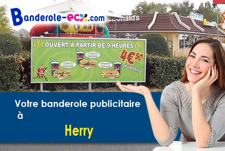 A Herry (Cher/18140) recevez votre banderole pas cher