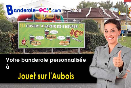 A Jouet-sur-l'Aubois (Cher/18320) impression de banderole publicitaire