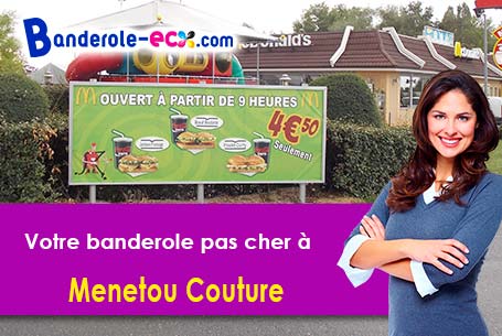 Recevez votre banderole publicitaire à Menetou-Couture (Cher/18320)
