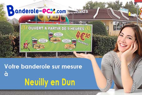 A Neuilly-en-Dun (Cher/18600) impression de banderole publicitaire