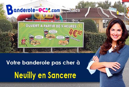 Recevez votre banderole personnalisée à Neuilly-en-Sancerre (Cher/18250)