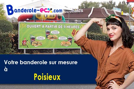 A Poisieux (Cher/18290) recevez votre banderole publicitaire