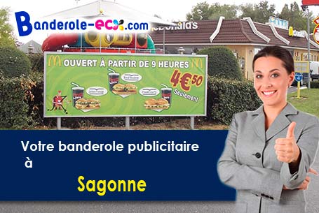 Recevez votre banderole publicitaire à Sagonne (Cher/18600)