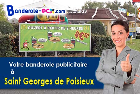Recevez votre banderole publicitaire à Saint-Georges-de-Poisieux (Cher/18200)