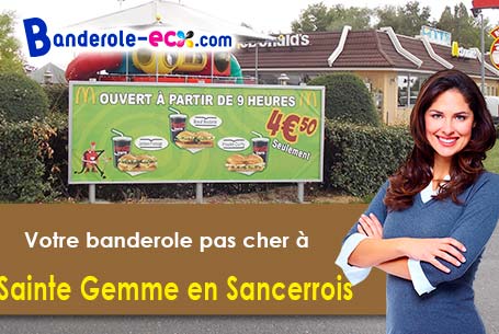 Recevez votre banderole pas cher à Sainte-Gemme-en-Sancerrois (Cher/18240)