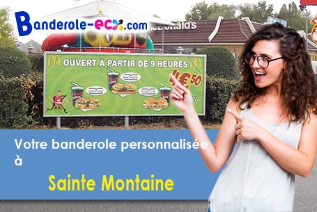 A Sainte-Montaine (Cher/18700) impression de banderole publicitaire