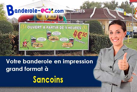 A Sancoins (Cher/18600) recevez votre banderole personnalisée