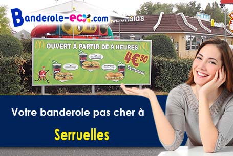 A Serruelles (Cher/18190) impression de banderole publicitaire