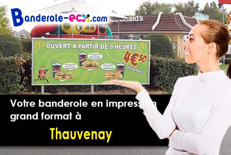 A Thauvenay (Cher/18300) impression de banderole publicitaire