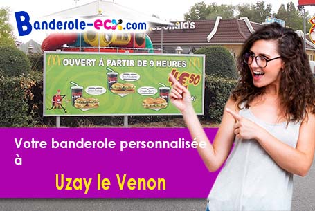 A Uzay-le-Venon (Cher/18190) impression de banderole publicitaire