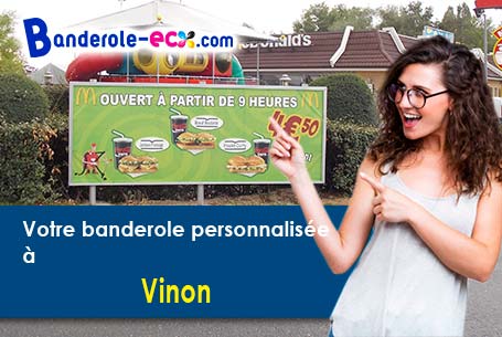 A Vinon (Cher/18300) impression de banderole publicitaire