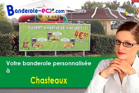A Chasteaux (Corrèze/19600) recevez votre banderole publicitaire