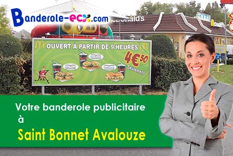 Recevez votre banderole personnalisée à Saint-Bonnet-Avalouze (Corrèze/19150)