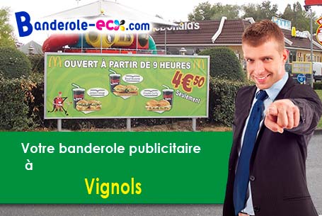 A Vignols (Corrèze/19130) recevez votre banderole pas cher
