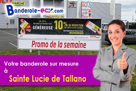 Création graphique inclus pour votre banderole personnalisée à Sainte-Lucie-de-Tallano (Corse-du-sud