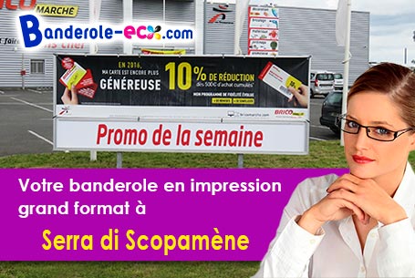 Création graphique inclus pour votre banderole personnalisée à Serra-di-Scopamène (Corse-du-sud/2012