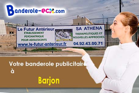 A Barjon (Côte-d'or/21580) commandez votre banderole personnalisée