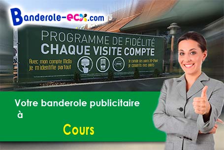 Création graphique offerte de votre banderole publicitaire à Cours (Deux-Sèvres/79220)