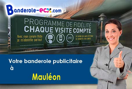 Création maquette inclus pour votre banderole personnalisée à Mauléon (Deux-Sèvres/79700)