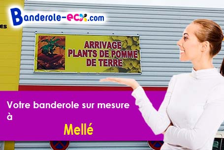 Création maquette inclus pour votre banderole personnalisée à Mellé (Deux-Sèvres/79500)