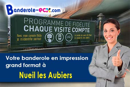 Création graphique offerte de votre banderole publicitaire à Nueil-les-Aubiers (Deux-Sèvres/79250)