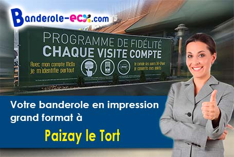Création maquette gratuite de votre banderole pas cher à Paizay-le-Tort (Deux-Sèvres/79500)