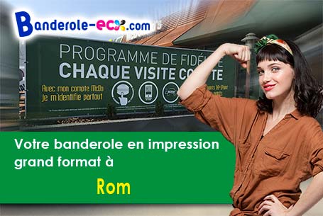 Création graphique offerte de votre banderole publicitaire à Rom (Deux-Sèvres/79120)