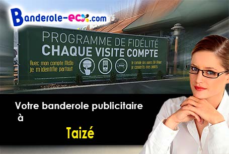 Création graphique offerte de votre banderole publicitaire à Taizé (Deux-Sèvres/79100)