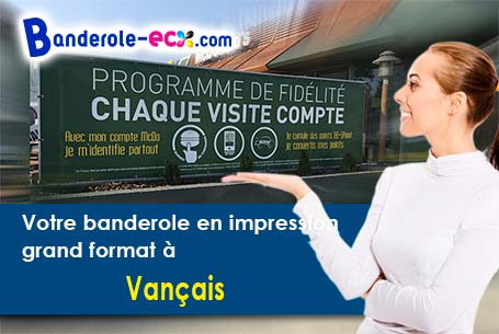 Création graphique offerte de votre banderole publicitaire à Vançais (Deux-Sèvres/79120)