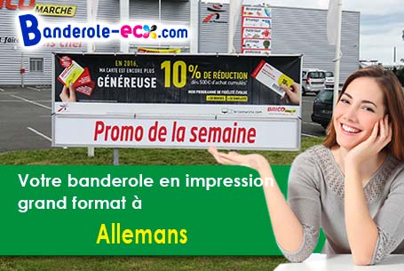 A Allemans (Dordogne/24600) commandez votre banderole personnalisée