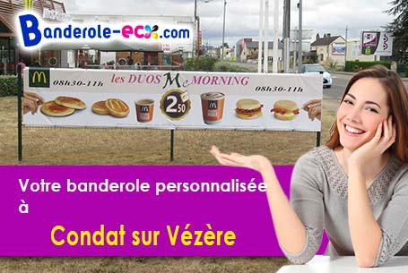 Commandez votre banderole pas cher à Condat-sur-Vézère (Dordogne/24570)