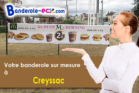 A Creyssac (Dordogne/24350) commandez votre banderole personnalisée