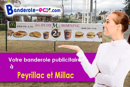 A Peyrillac-et-Millac (Dordogne/24370) commandez votre banderole personnalisée