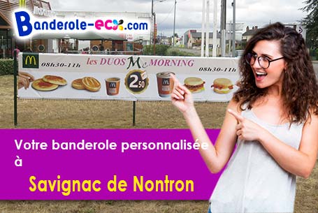 A Savignac-de-Nontron (Dordogne/24300) commandez votre banderole personnalisée