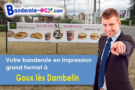 Commandez votre banderole pas cher à Goux-lès-Dambelin (Doubs/25150)