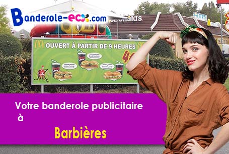 Votre banderole pas cher sur mesure à Barbières (Drôme/26300)