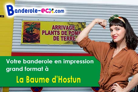 Votre banderole personnalisée sur mesure à La Baume-d'Hostun (Drôme/26730)