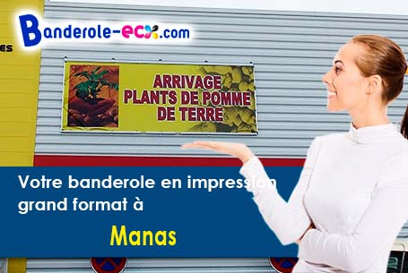 Votre banderole personnalisée sur mesure à Manas (Drôme/26160)