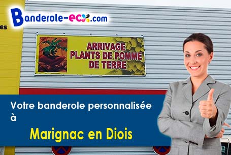 Votre banderole personnalisée sur mesure à Marignac-en-Diois (Drôme/26150)