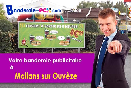 Votre banderole personnalisée sur mesure à Mollans-sur-Ouvèze (Drôme/26170)