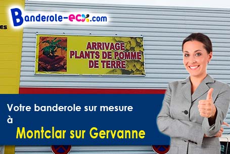 Votre banderole personnalisée sur mesure à Montclar-sur-Gervanne (Drôme/26400)